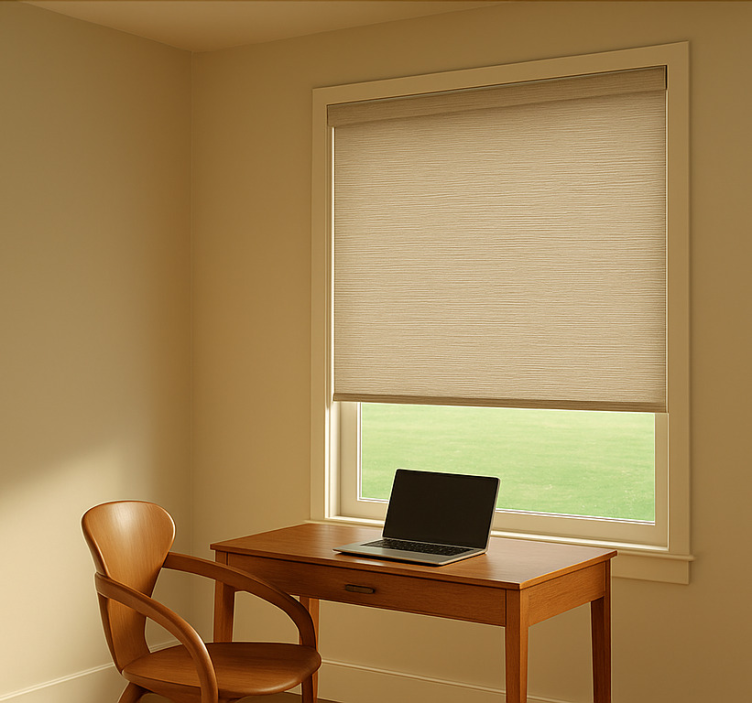 Modern beige office roller blind - TenStickers