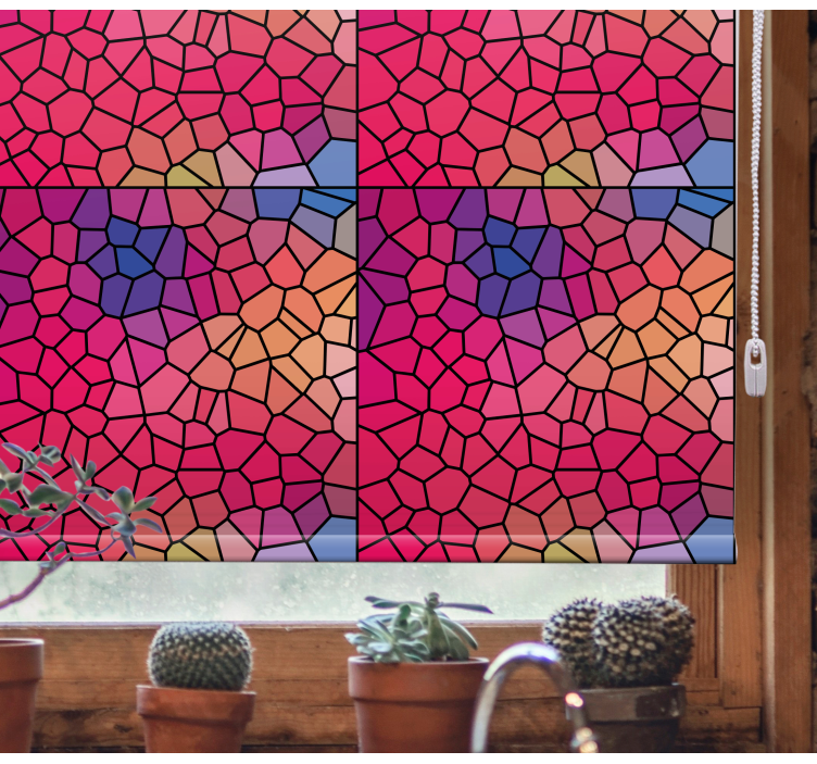 Mosaic colour pattern textured roller blind - TenStickers