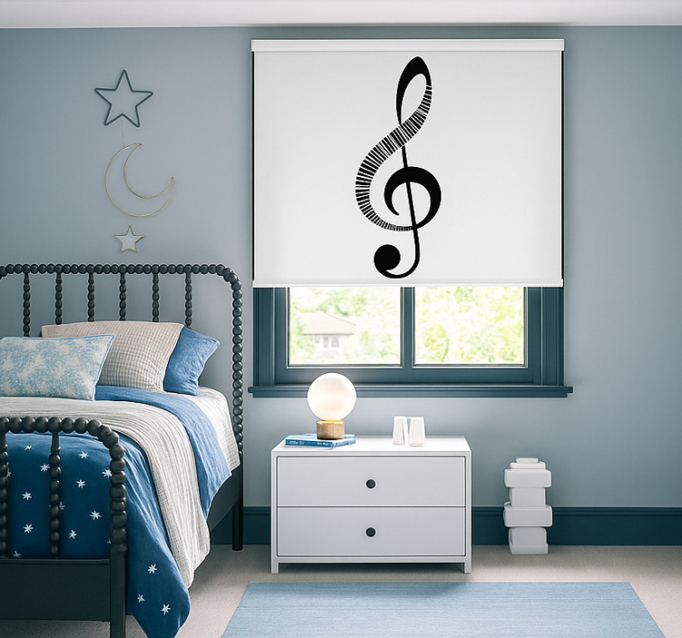 music note  teenage roller blind - TenStickers
