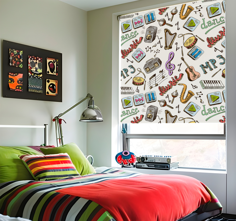 Music theme pattern fun blind - TenStickers