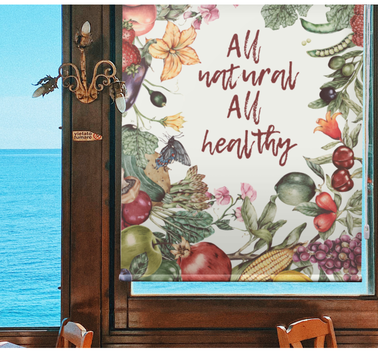 All natural and healthy kitchen roller blind - TenStickers