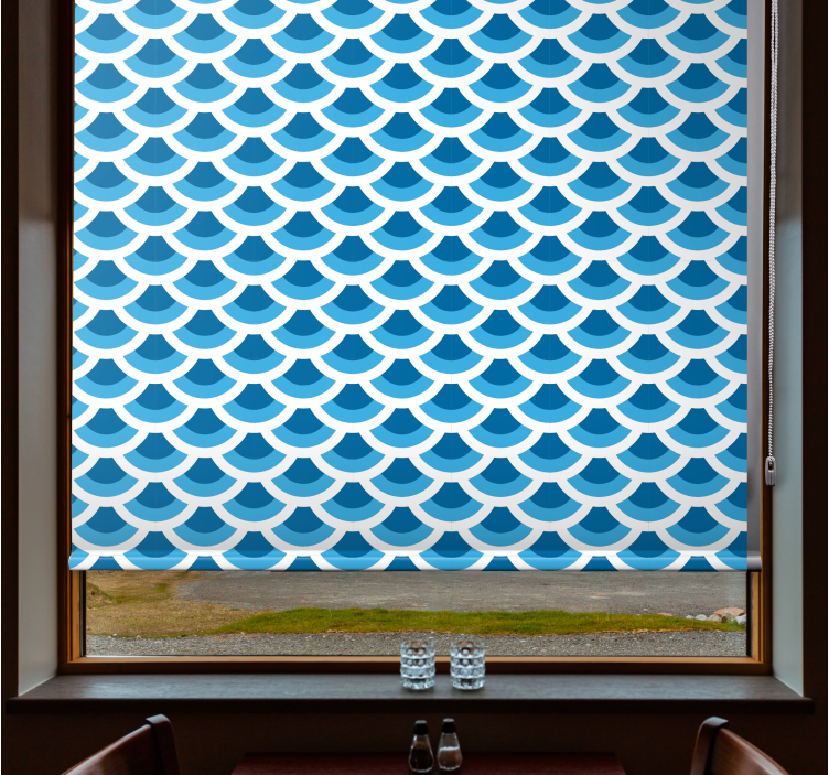 Ocean Wave Pattern textured roller blind - TenStickers