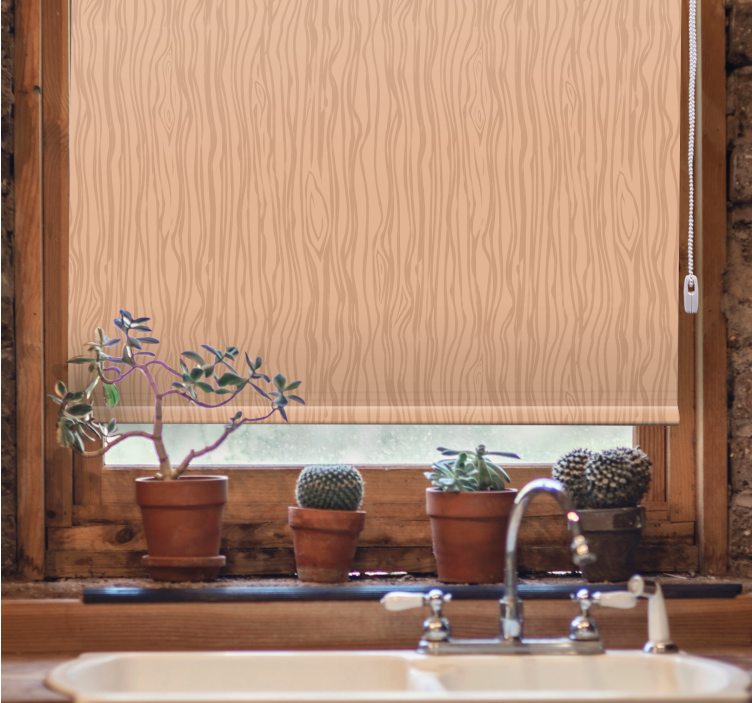 Organic timber design textured roller blind - TenStickers
