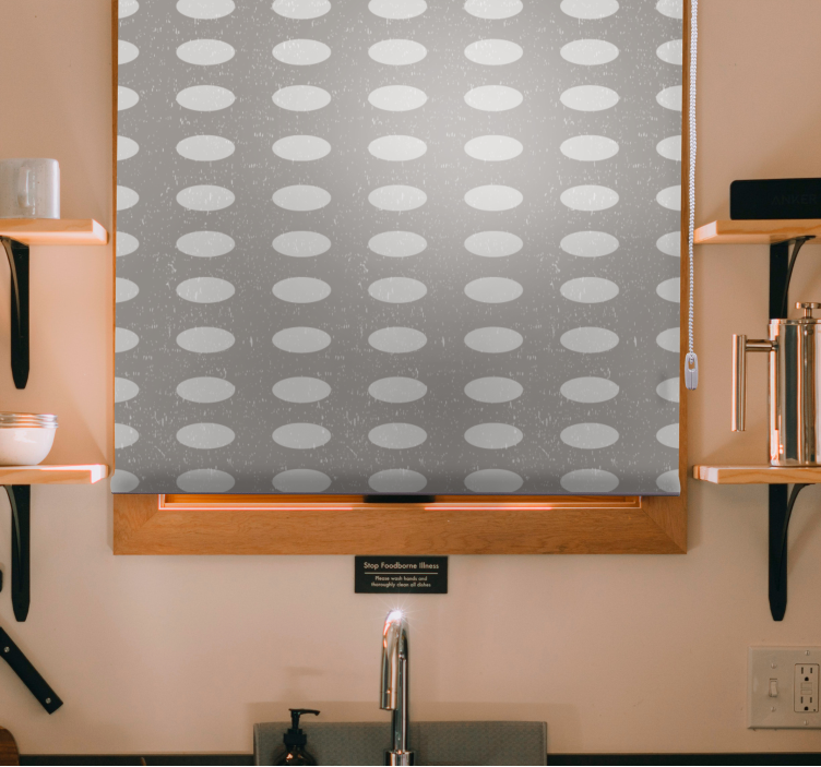 OVAL PATTERN ELEMENTS textured roller blind - TenStickers