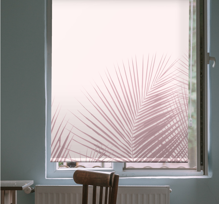 Palm leaf silhouette dining room roller blind - TenStickers