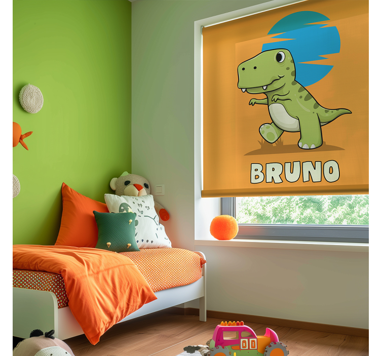 Personalized Dinosaur dino roller blind - TenStickers