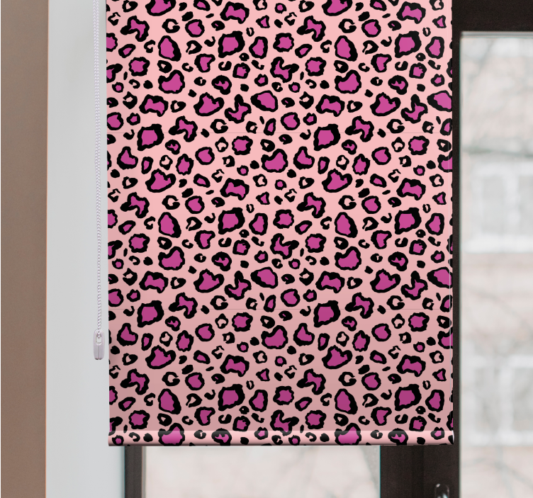 Pink Leopard Print animals roller blind - TenStickers