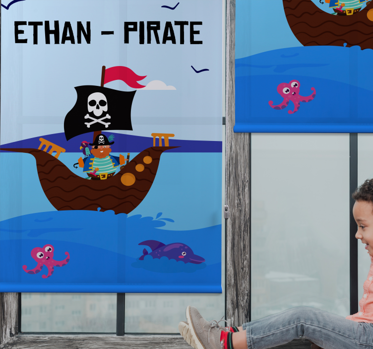 Pirate Adventure Seascape custom roller blind - TenStickers