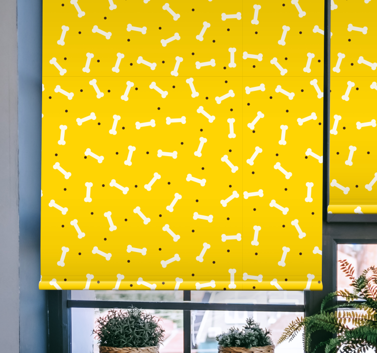 Playful Bone Pattern animal roller blind - TenStickers