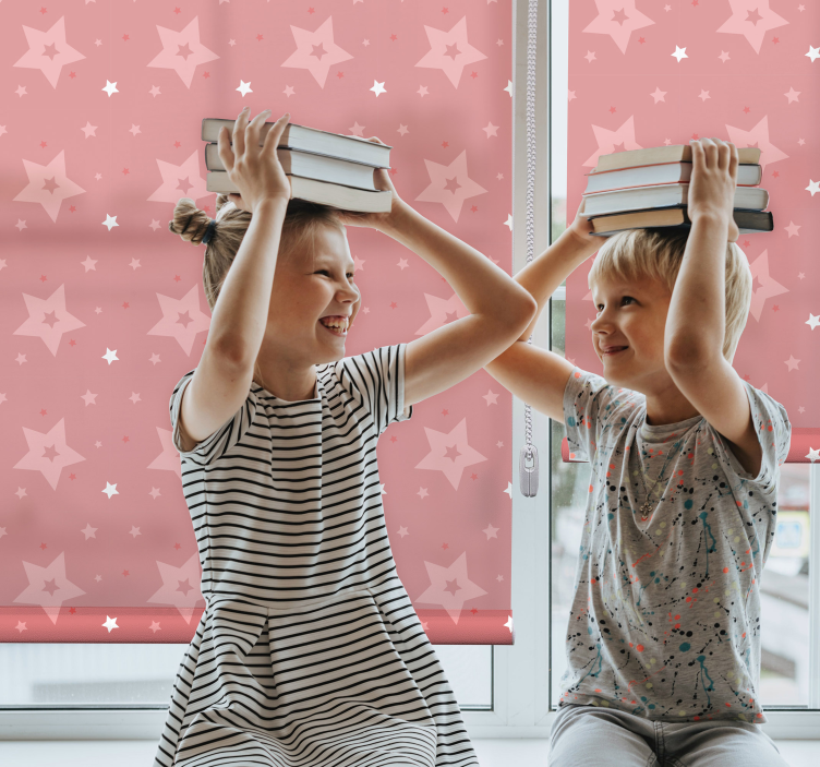 Playful Starry Pattern kids roller blind - TenStickers