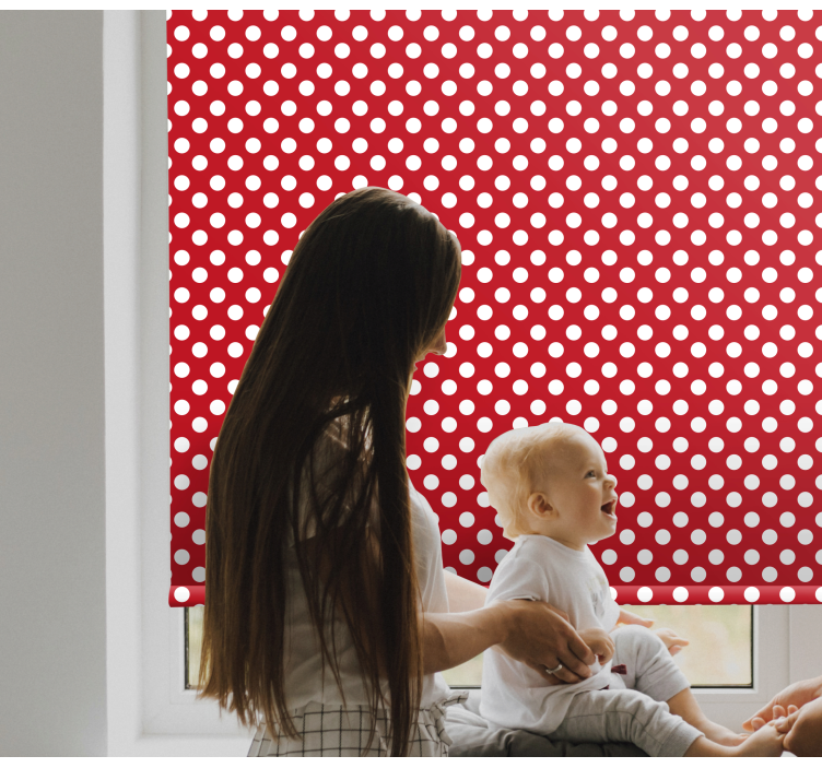 Polka Dot Pattern textured roller blind - TenStickers
