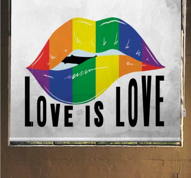 Rainbow Lip Art custom roller blind - TenStickers