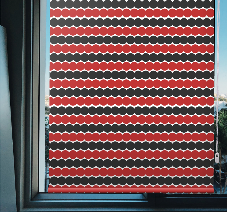 Red and black shapes textured roller blind - TenStickers