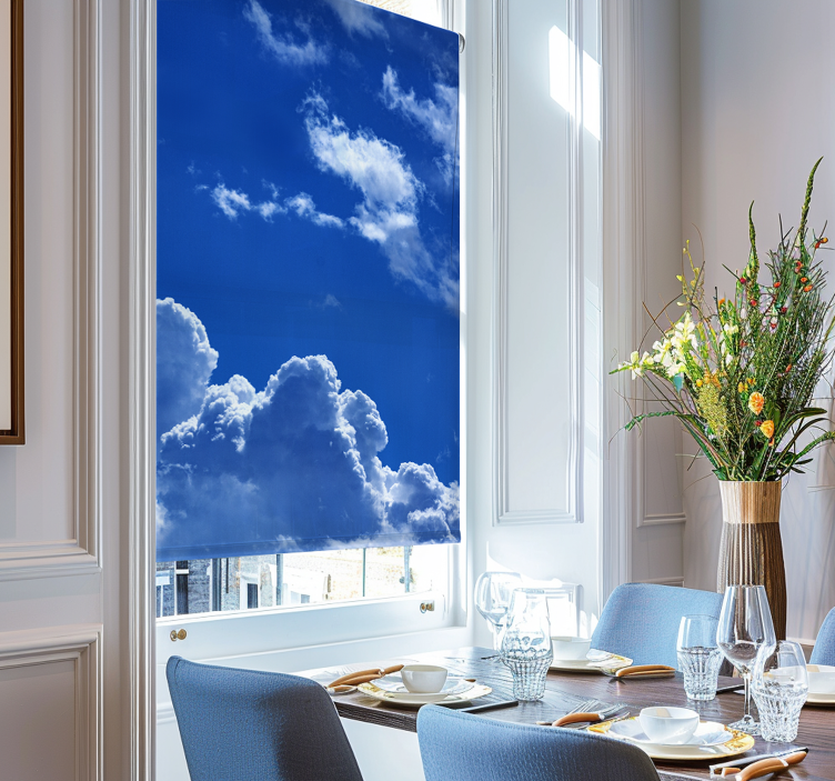 Serene Sky Scene roller blind clouds - TenStickers