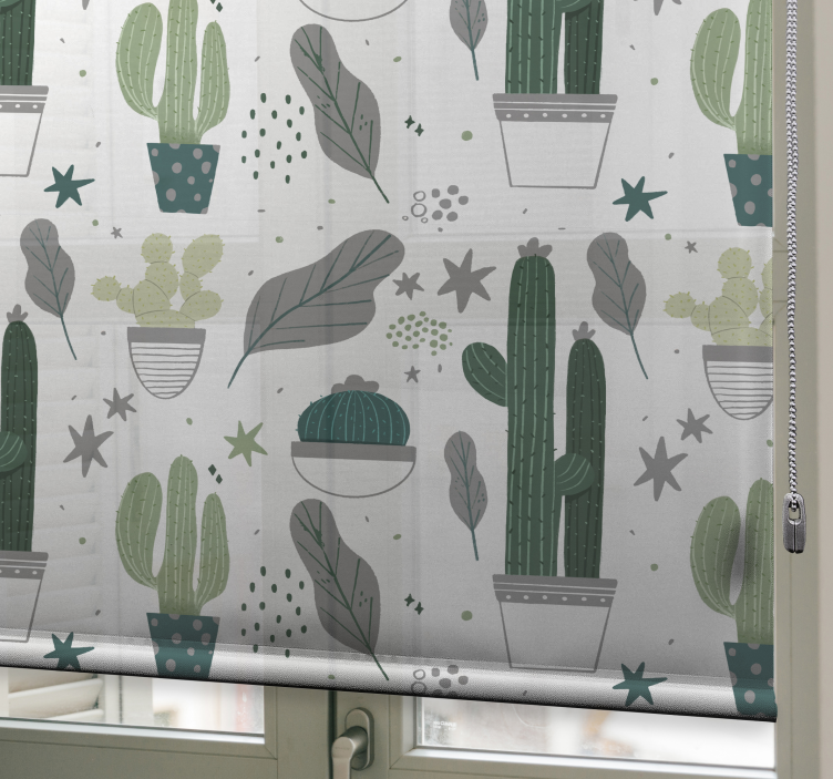 Shaded Tones cactus roller blind - TenStickers