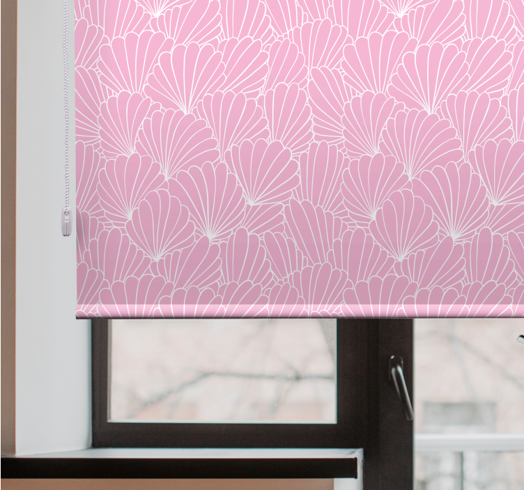 Pink shell pattern animals roller blind - TenStickers