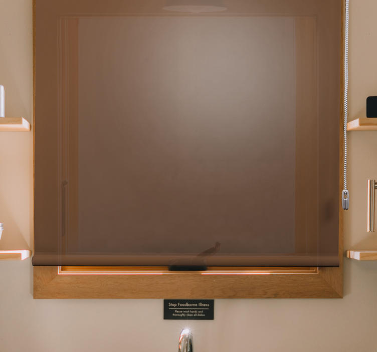 Simple brown color Kitchen blind - TenStickers