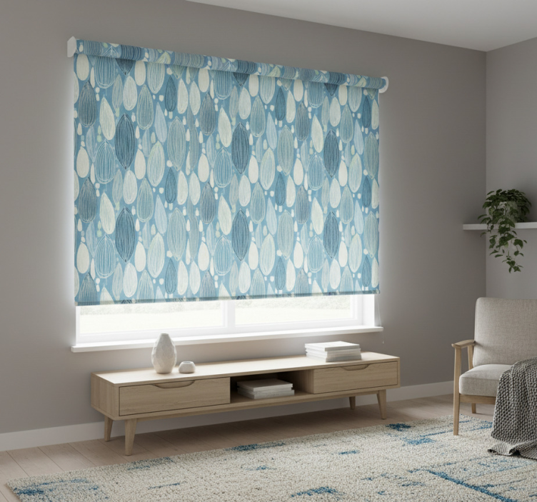 Skandinavian roller blind nordic cascading droplets - TenStickers