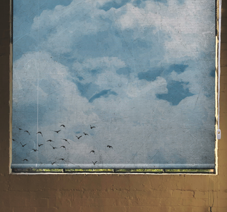Sky with Birds roller blind clouds - TenStickers