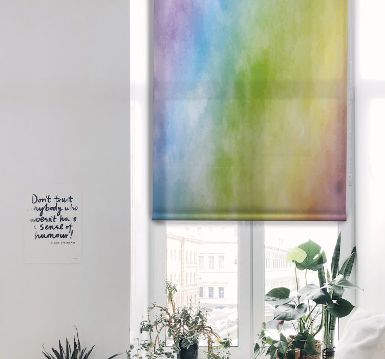 Soft gradient rainbow textured roller blind - TenStickers