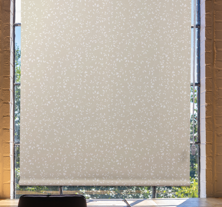 Soft Leaf Theme roller blind flowers - TenStickers