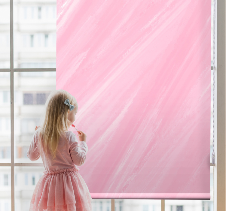 Soft pink stripes textured roller blind - TenStickers