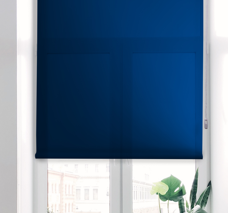 Solid Blue Shade coloured roller blind - TenStickers