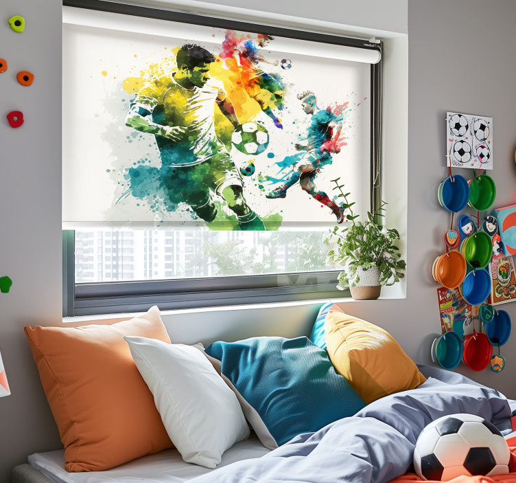 Sport in action football roller blind - TenStickers