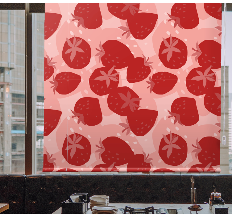 Strawberry Theme roller blind fruits - TenStickers