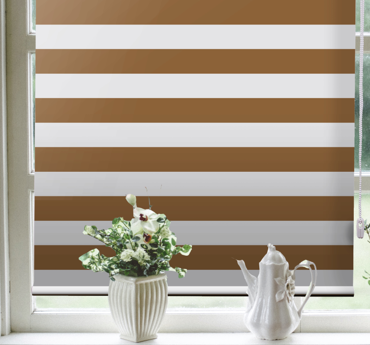 Striped Earth tones elegant roller blind - TenStickers