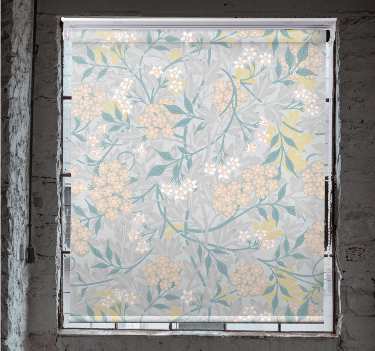 Subtle Botanical Arrangement roller blind flowers - TenStickers