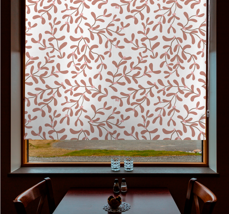 Subtle Leaf Motif roller blind flowers - TenStickers