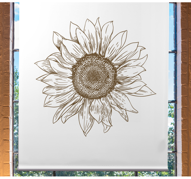 Sunflower Design roller blind flowers - TenStickers
