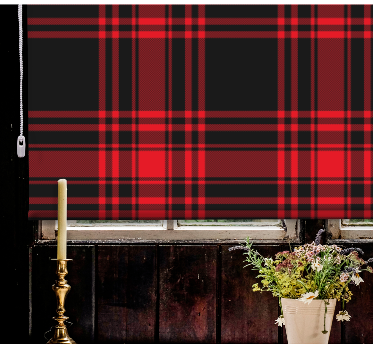 Tartan Pattern textured roller blind - TenStickers