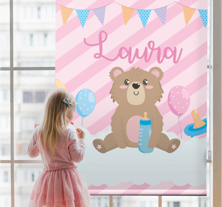 Teddy Bear Celebration custom roller blind - TenStickers
