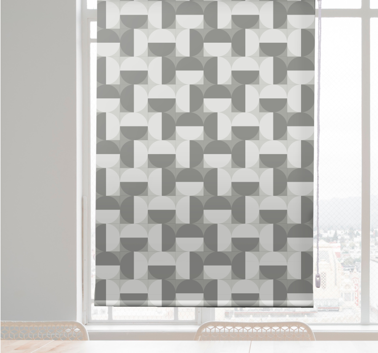 Textured roller blind with geometric shapes - TenStickers