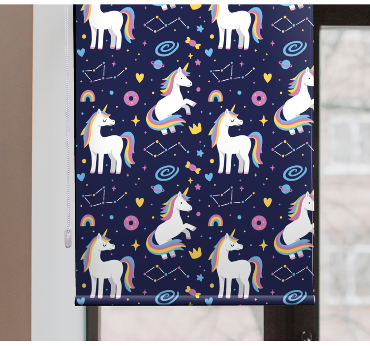 Unicorn Fantasy Theme roller blind - TenStickers