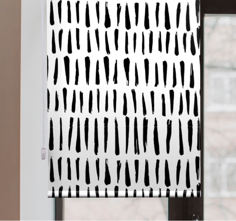 Vertical Black Strokes textured roller blind - TenStickers