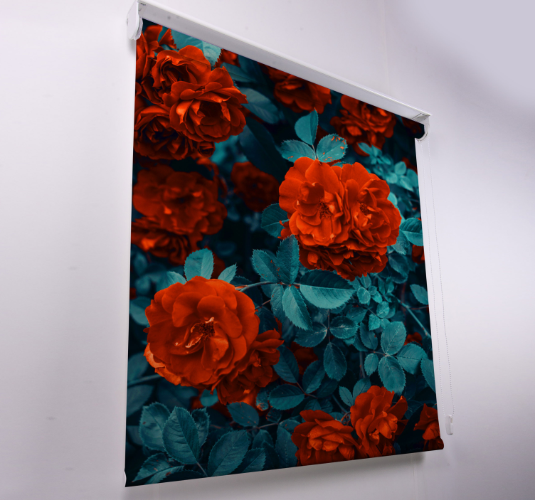 Vibrant Blooming Roses roller blind flowers - TenStickers