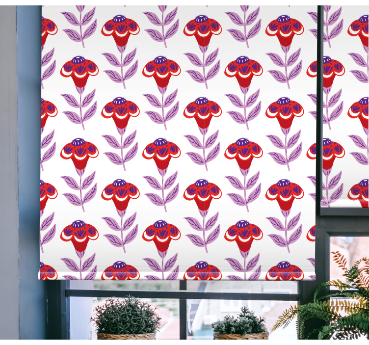 Vibrant Floral Theme roller blind flowers - TenStickers
