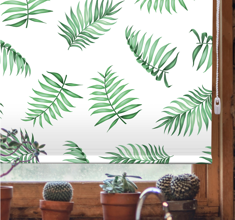 Vibrant Foliage Arrangement roller blind flowers - TenStickers