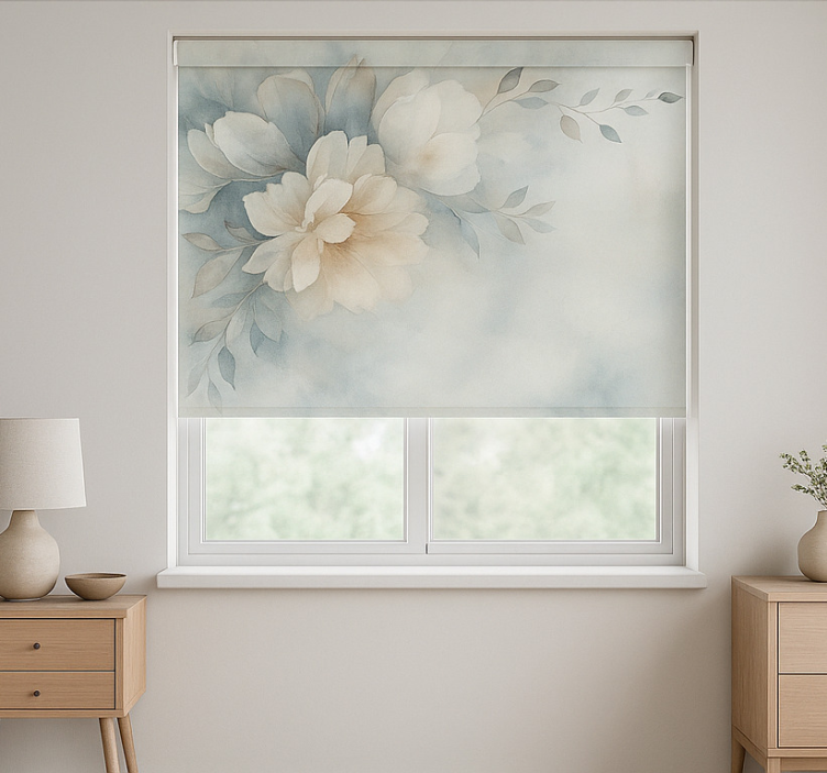 Watercolour gracy flowers teenage roller blind - TenStickers