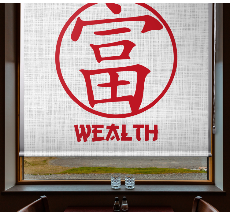 Wealth Symbol custom roller blind - TenStickers
