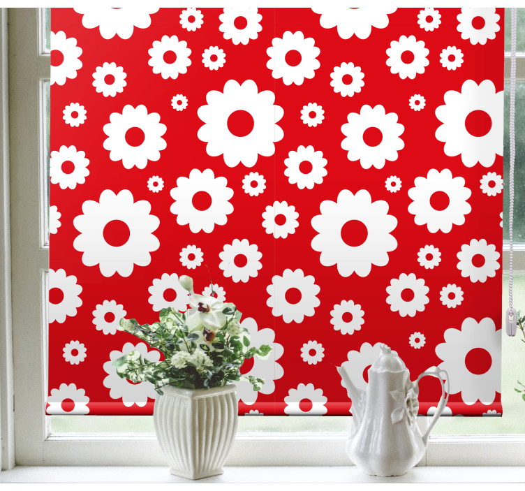 White daisies Flower blind - TenStickers