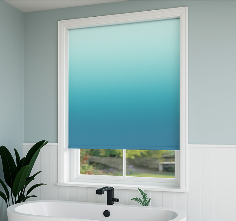 White to blue teenage roller blind - TenStickers
