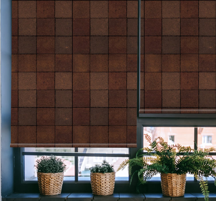 Wood brick pattern Rustic blind - TenStickers