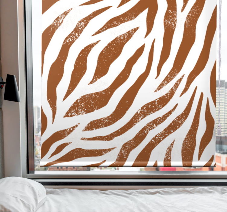 Zebra Stripe Motif animals roller blind - TenStickers