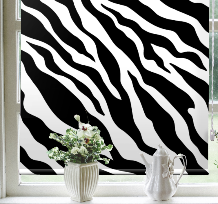Zebra stripes motif animals roller blind - TenStickers