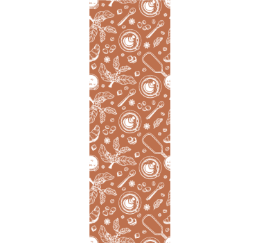 Kitchen roller blind coffee seamless design - TenStickers