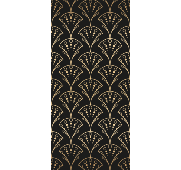 Modern roller blind with elegant golden patterns - TenStickers